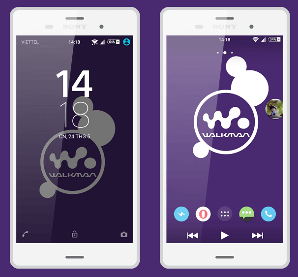 Xperia Lollipop Walkman Theme