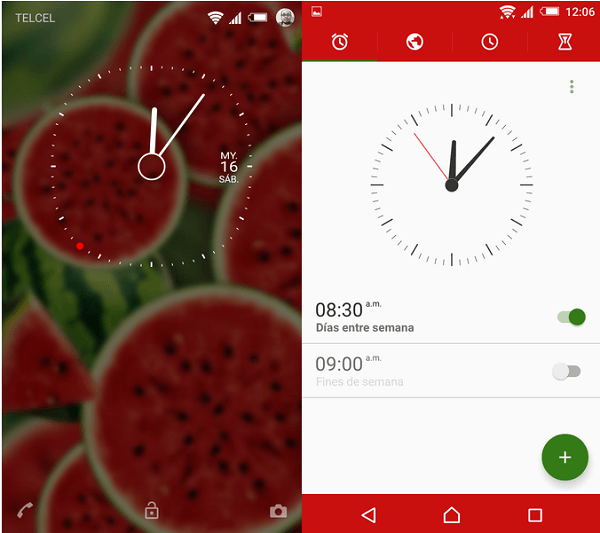 Xperia Lollipop Watermelon Flat Theme