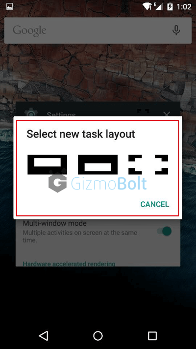 Android M Dual Window Mode