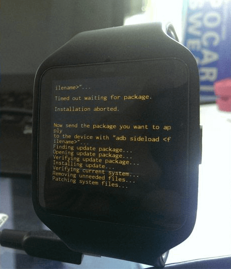 How to flash Android Wear 5.1.1 OTA zip on SmartWatch 3