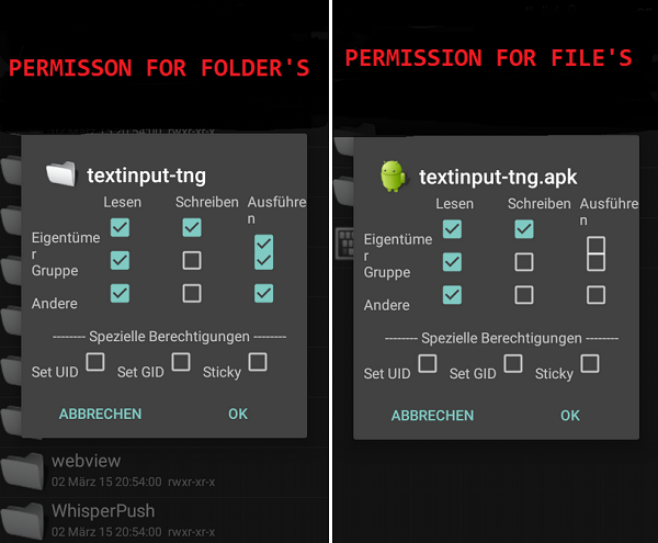 How to set correct permissiosn for moving system apps in Android