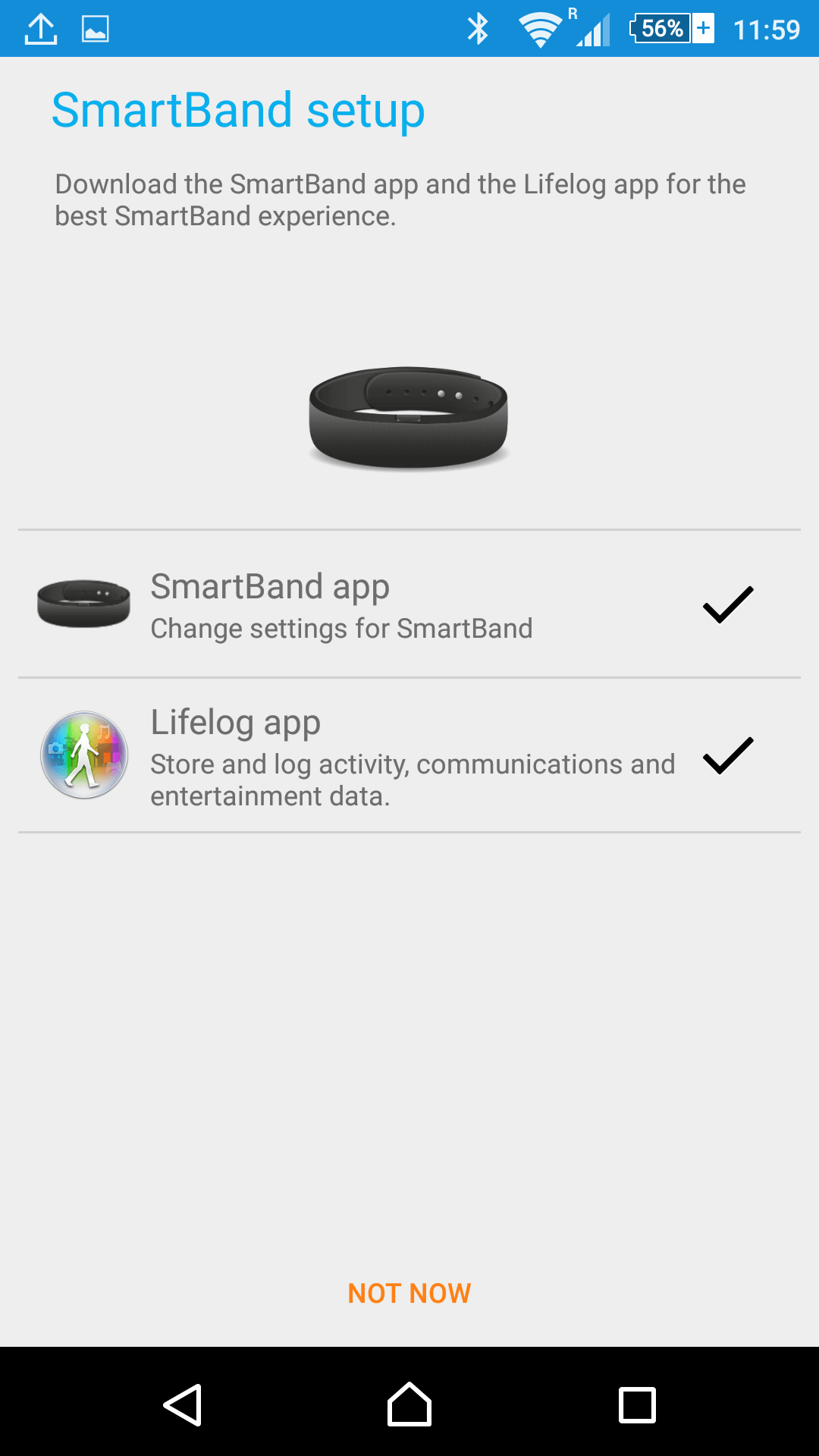 Sony SmartBand SWR10 Lollipop update