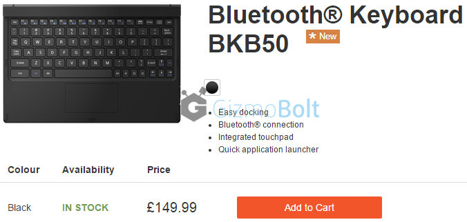 Sony BKB50 Keyboard price in Europe