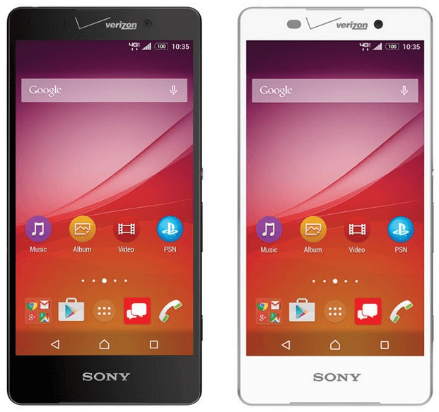 Xperia Z4v Verizon in White and Black color