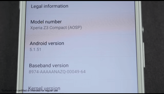 Android M running on Xperia Z3 Compact