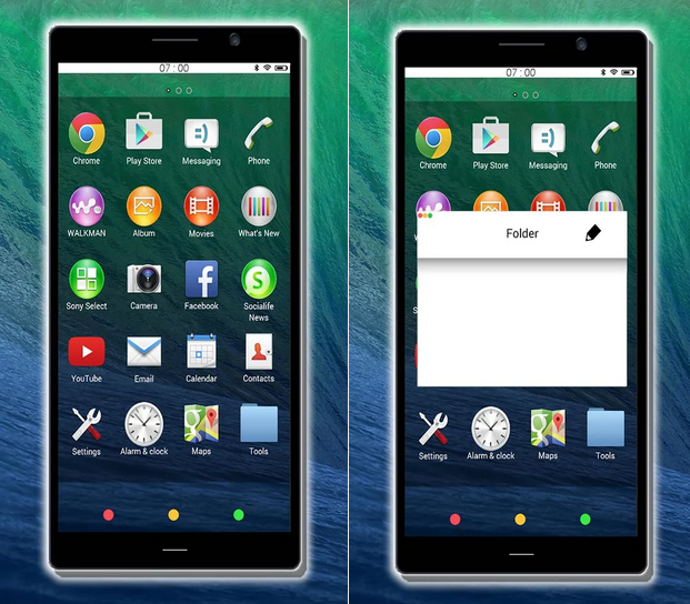 Xperia Apple OS X Theme