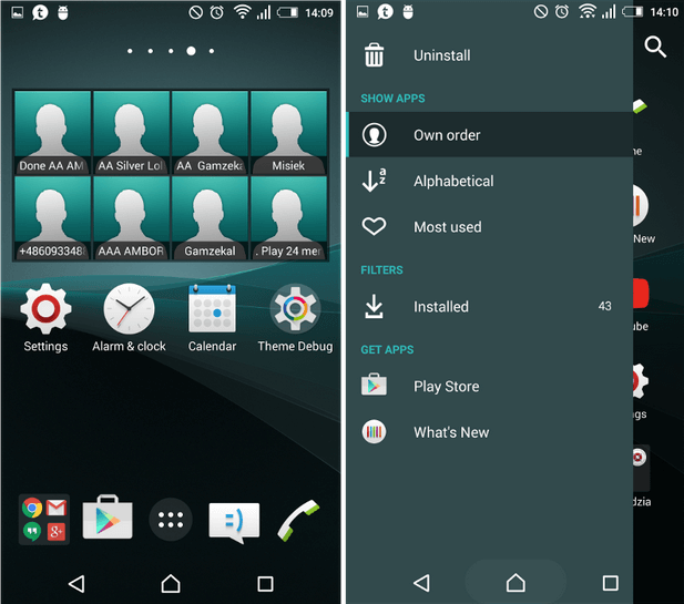 Xperia Z4 Aqua Green Advanced Cover Theme