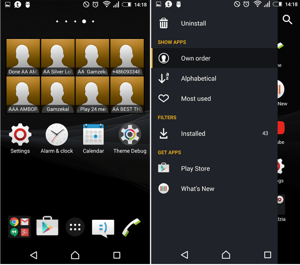 Xperia Z4 Black Advanced Cover Theme