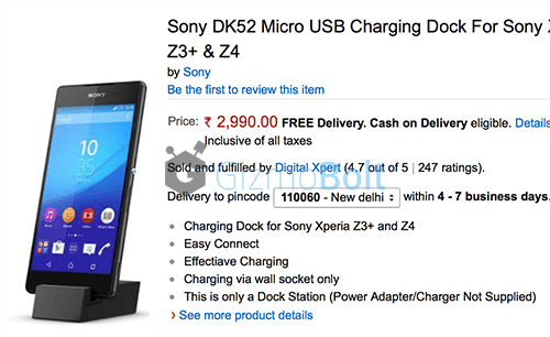 Sony DK52 charging dock