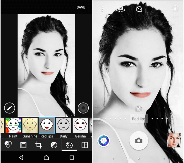 Red Lips – Xperia Style portrait app effect