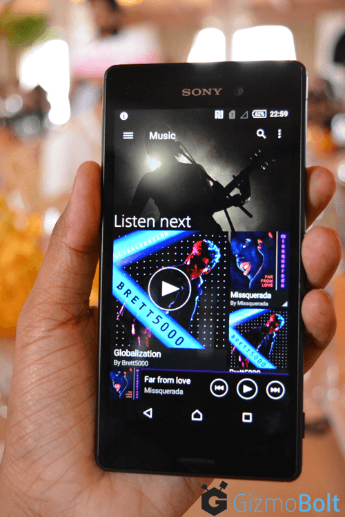 Xperia M4 Aqua Music App