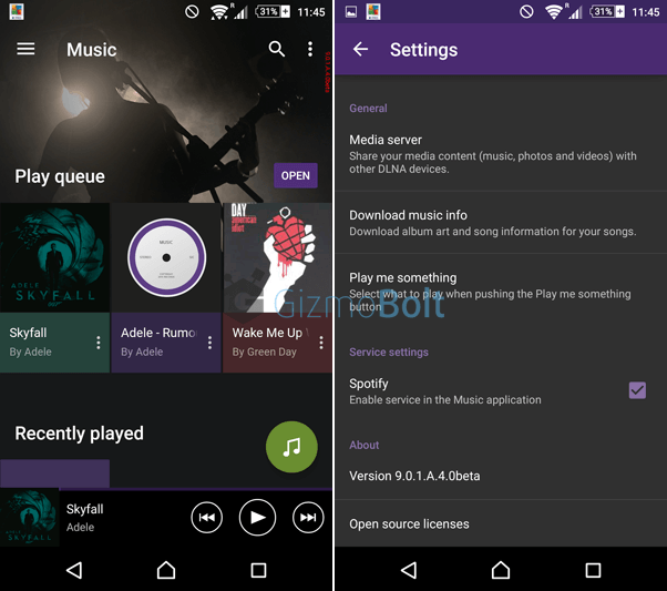 Xperia Music 9.0.1.A.4.0 beta version