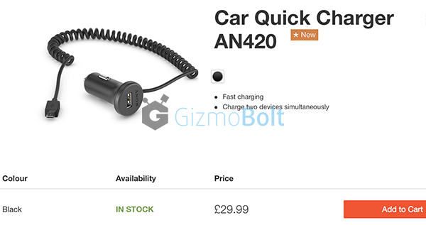 Sony AN420 Car Quick Charger