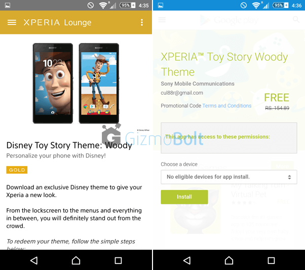 Download Free Xperia Toy Story Woddy Theme