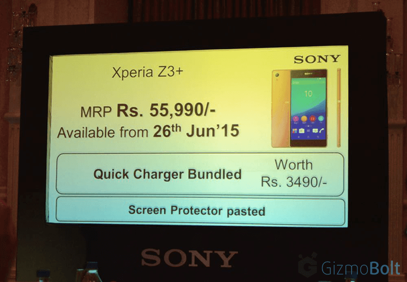 Xperia Z3+ Price in India Rs 55990