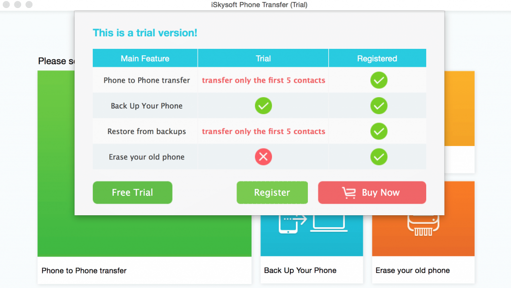 iSkysoft Phone Transfer for Mac