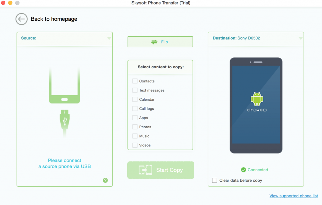 How to trasnfer data from Android device to Mac