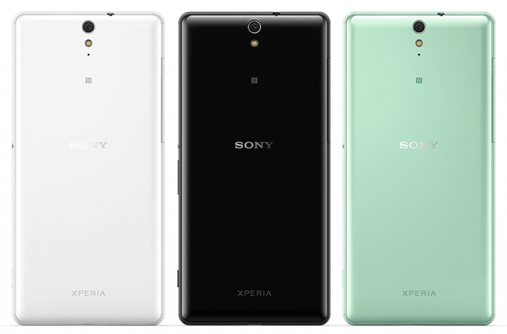 Xperia C5 Ultra in White, Black, and Mint color