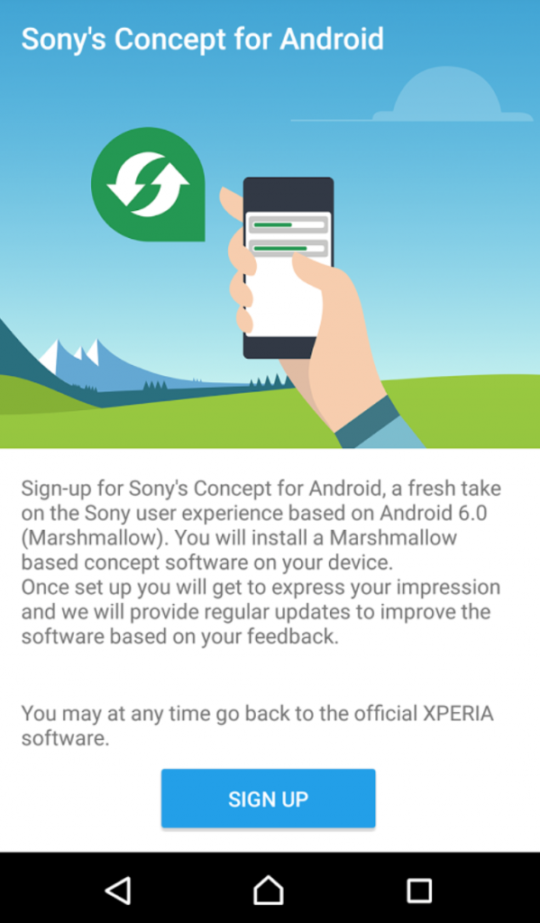 Sony’s Concept for Android: Marshmallow edition
