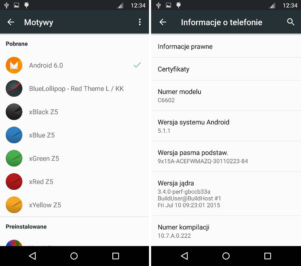 Download Xperia Android AOSP 6.0 Theme