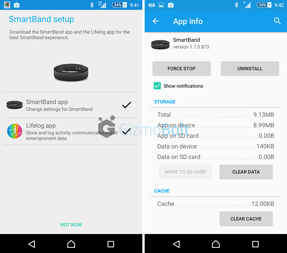 Sony SmartBand SWR10 app 1.7.0.873