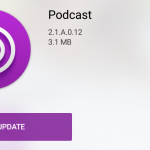 Sony Podcast app version 2.1.A.0.12 update rolled