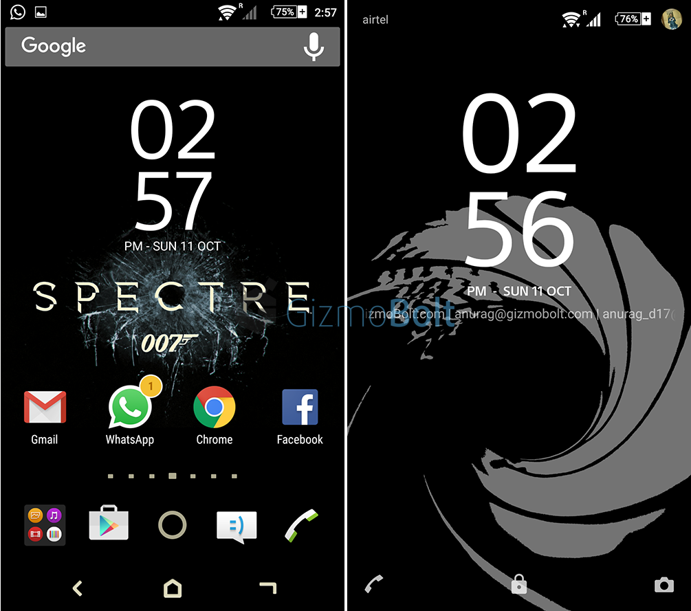 Xperia Spectre 007 James Bond Theme