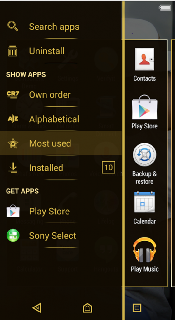 Xperia Ronaldo Theme apk