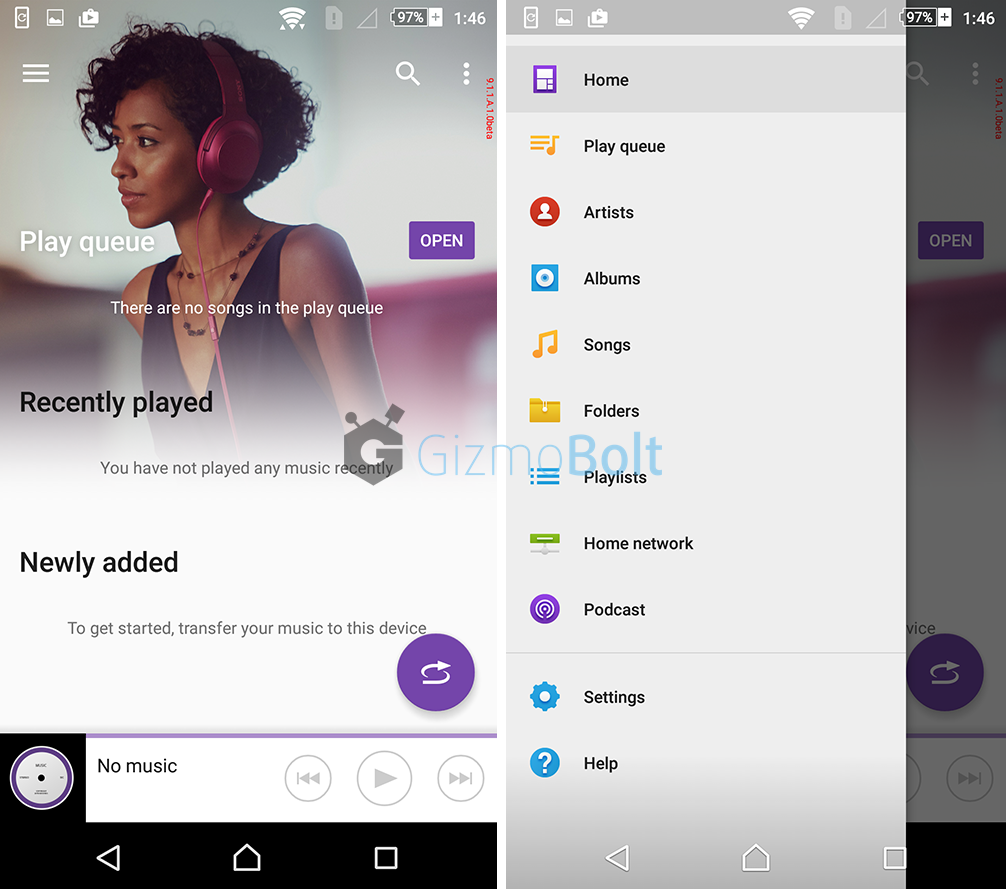 Xperia Music app 9.1.1.A.1.0 beta update