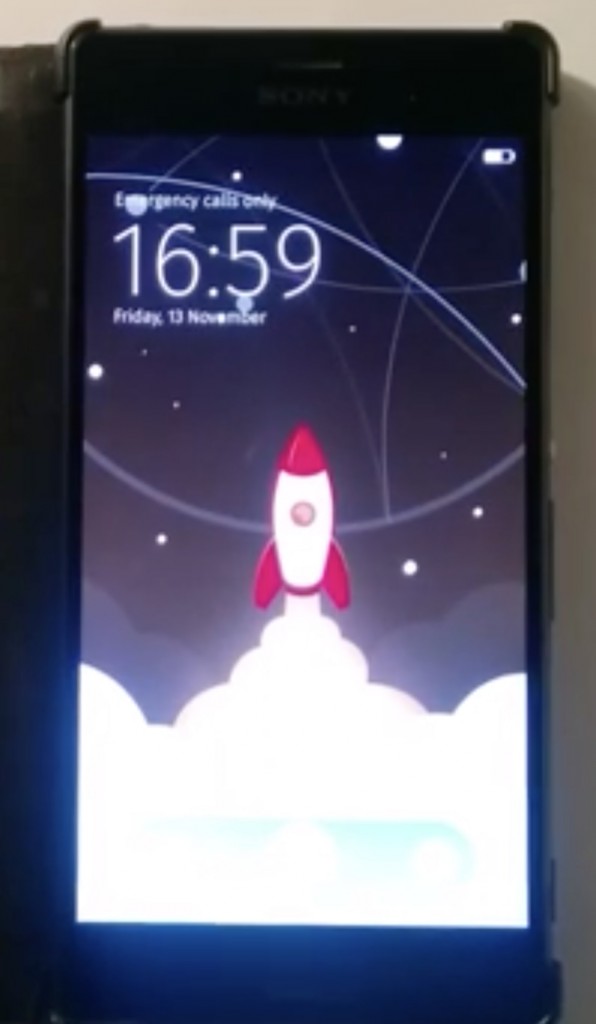 Xperia Z3 Firefox OS lockscreen