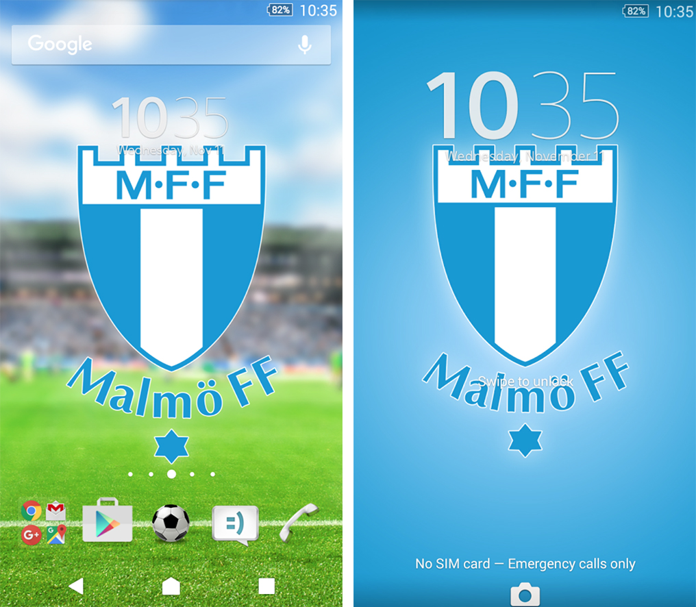 Xperia Malmö FF Theme apk