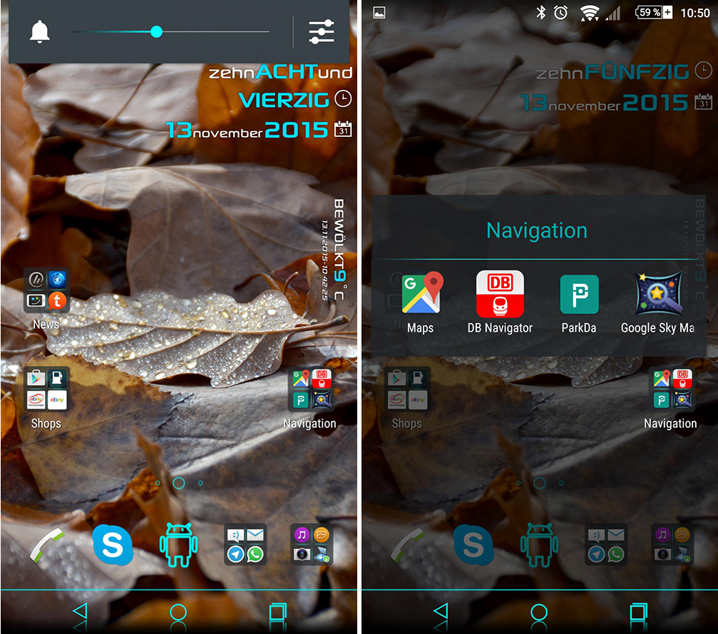 Xperia Turquoise Fall Theme