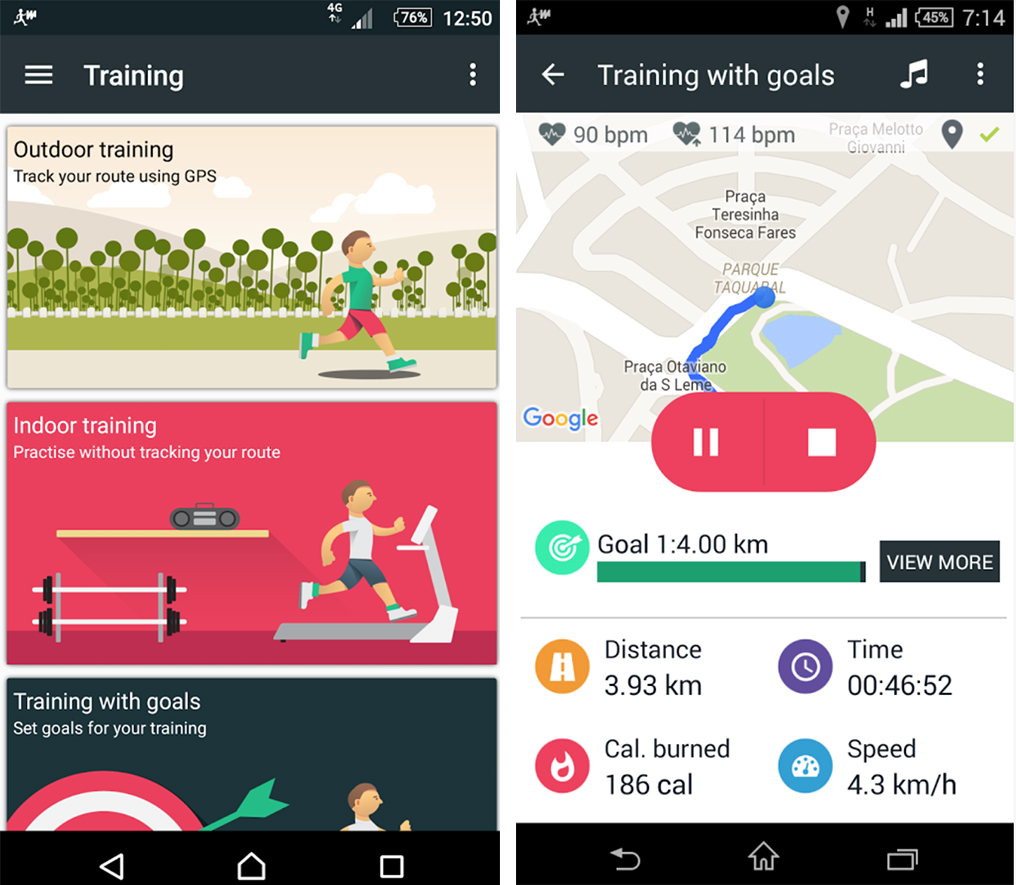 Sony Walkmate app - Material Design UI