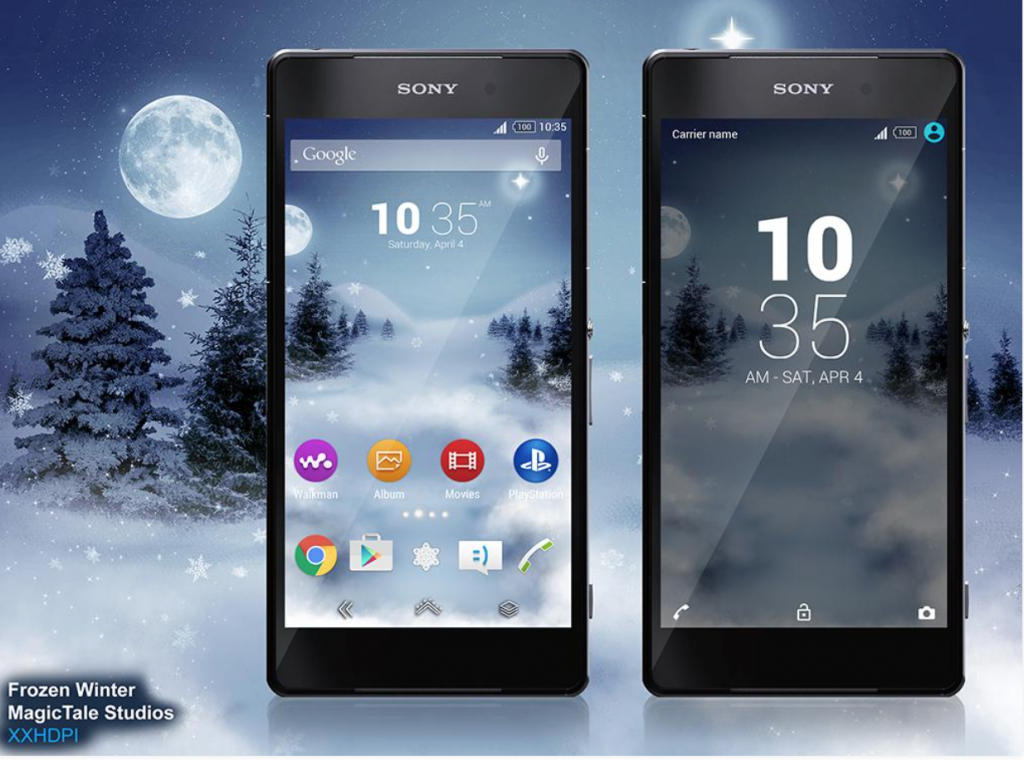 Xperia Frozen Christmas Theme