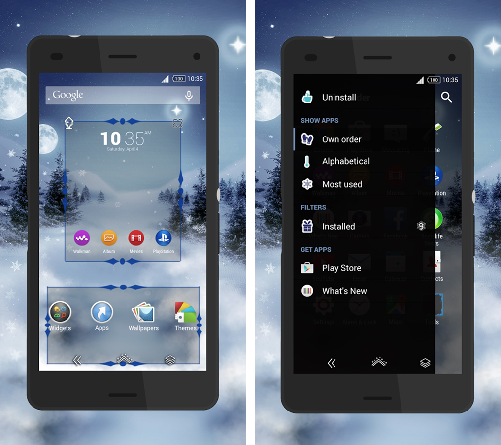 Xperia Frozen Christmas Theme apk