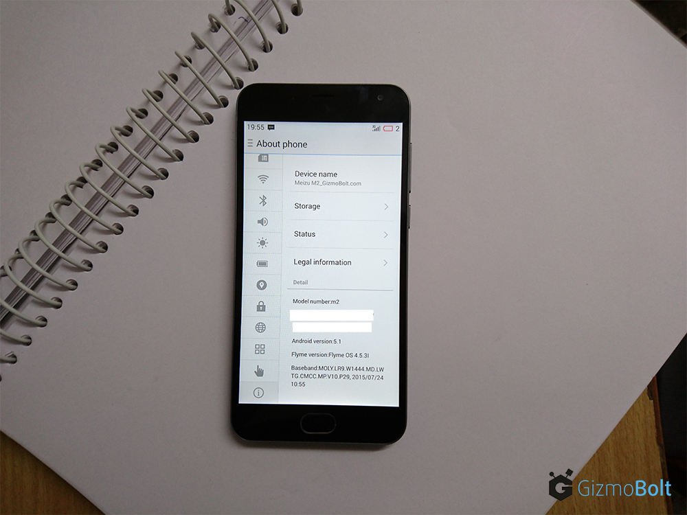 Meizu M2 System Info