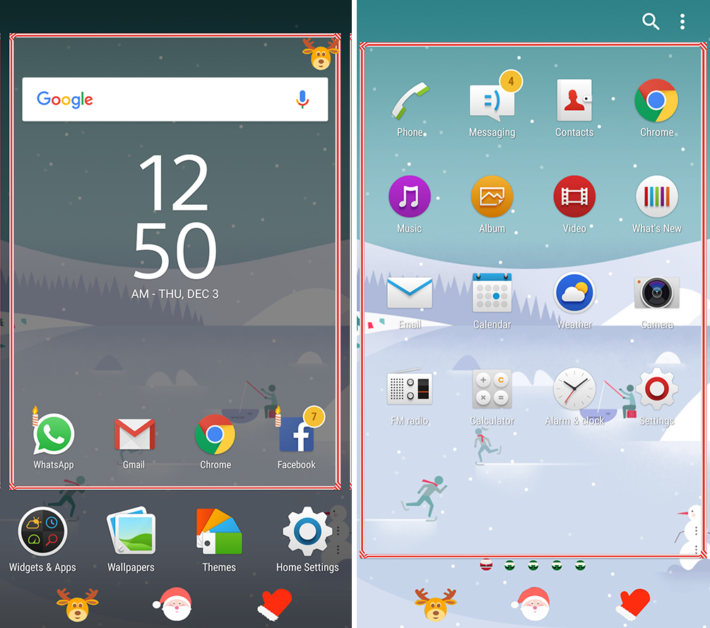 Sony Xperia Christmas Theme