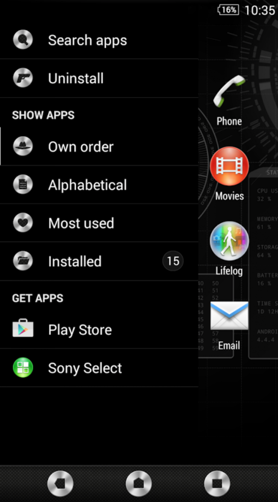 Sony Xperia Secret Agent Theme