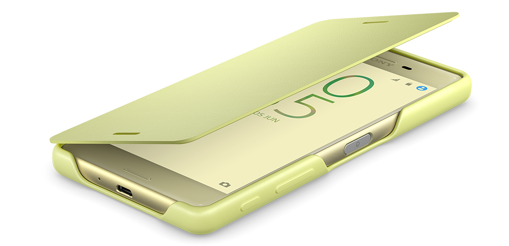 Flip Cover Xperia X Table Top Lime Gold