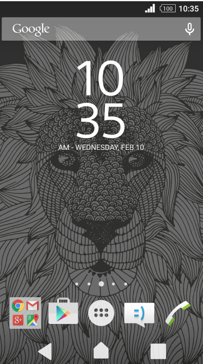 Xperia Lion Theme Schreenshots