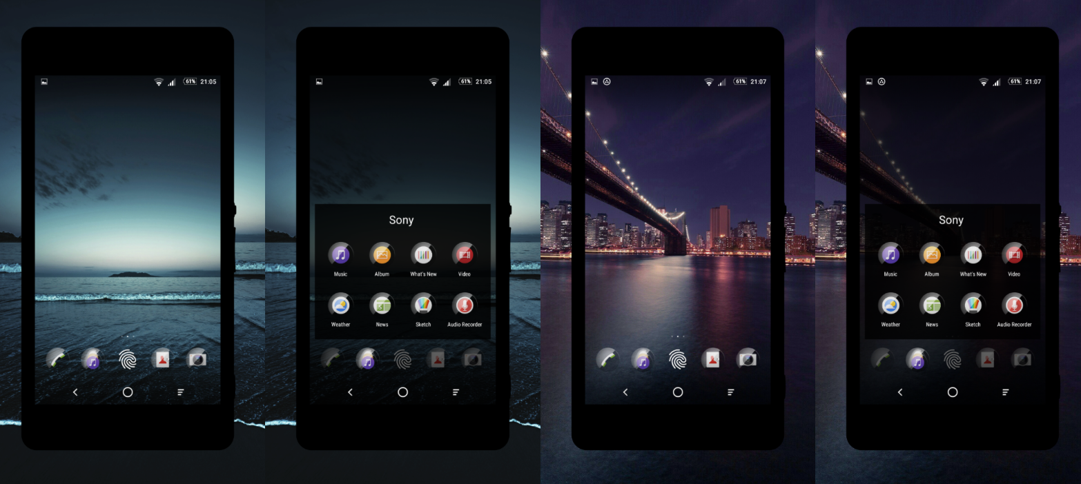 Icon Pack Glass 2 for Sony Xperia