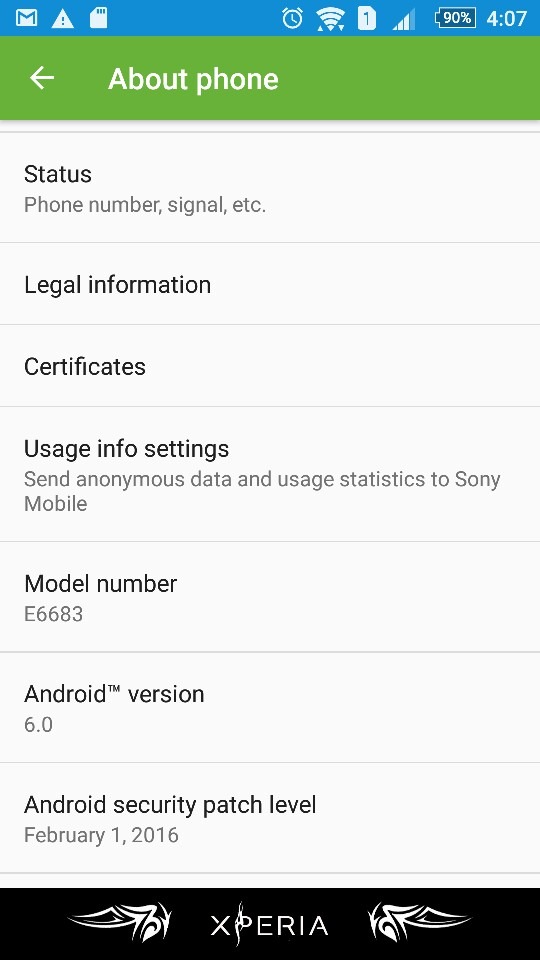 Xperia Z5 32.1.A.1.163 Firmware