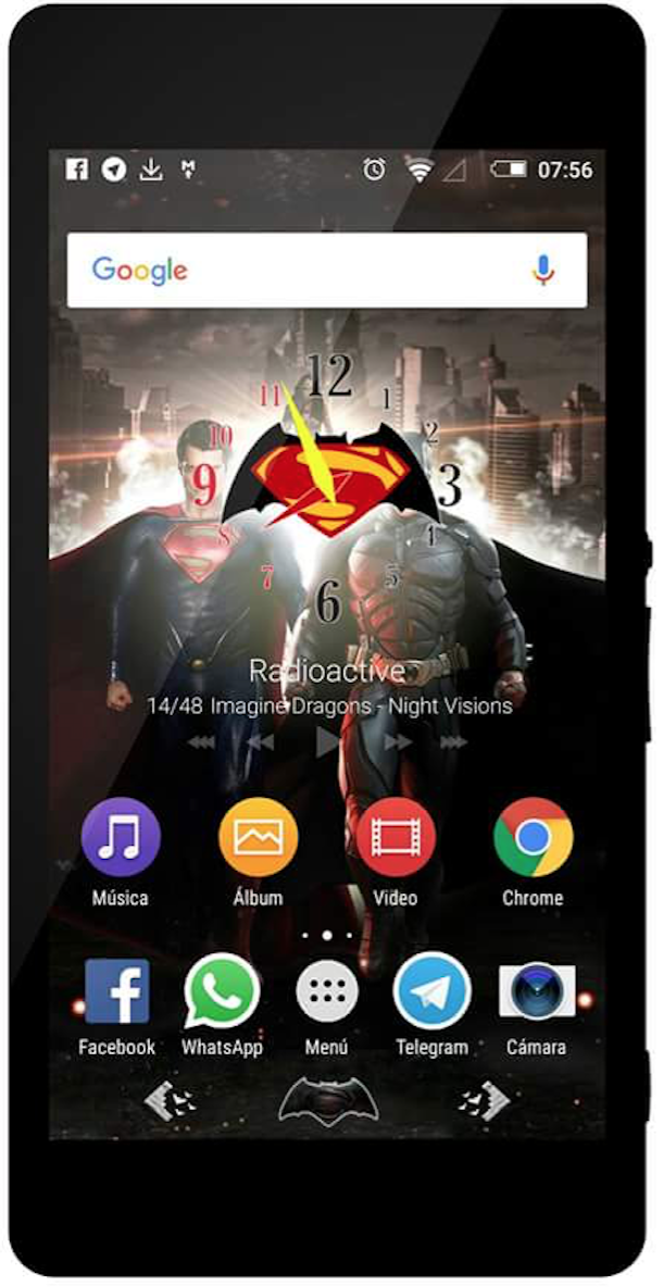 Super Man vs Batman Clock WidgetSuper Man vs Batman Clock Widget