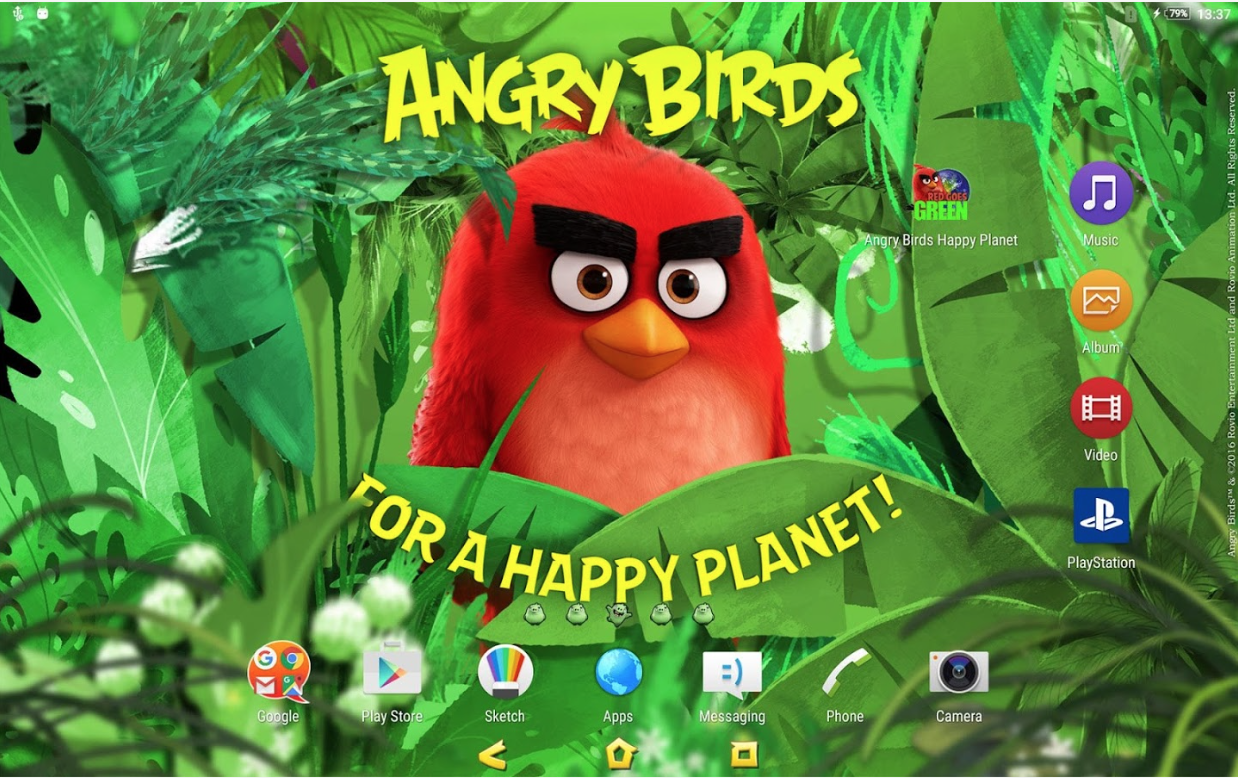 Happy Planet Xperia Theme for Lollipop running devices