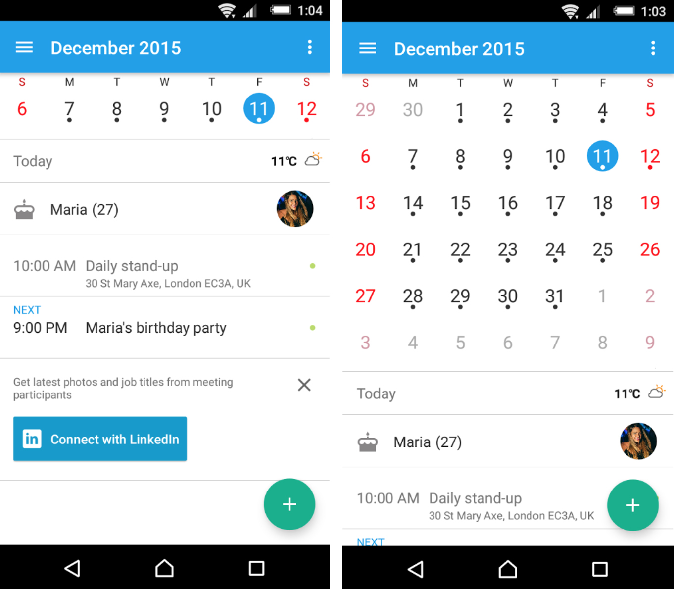 Sony Xperia Calendar 20.1.A.1.11 app update features New Icon