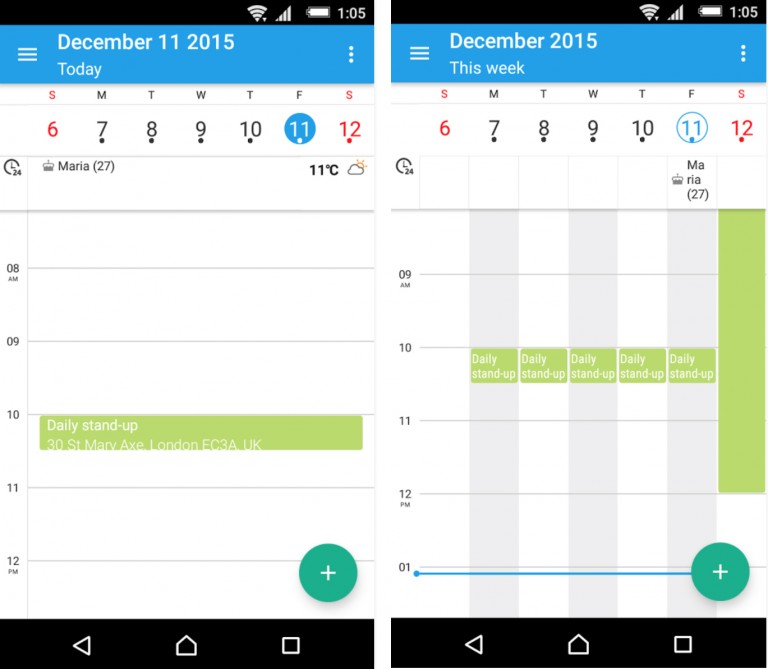 Sony Xperia Calendar 20.1.A.1.11 app update features New Icon