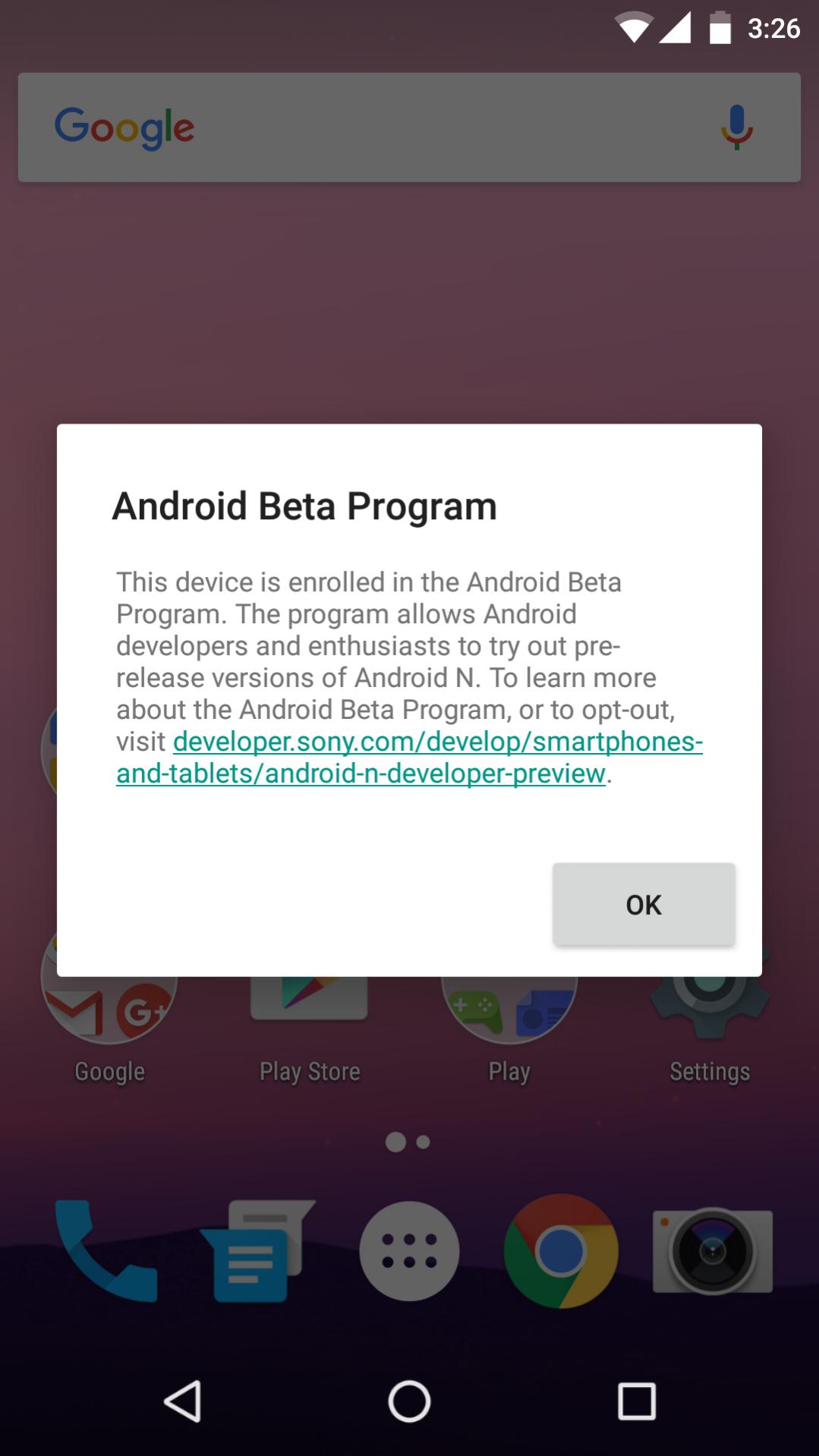 Android N Beta Program for Xperia Z3