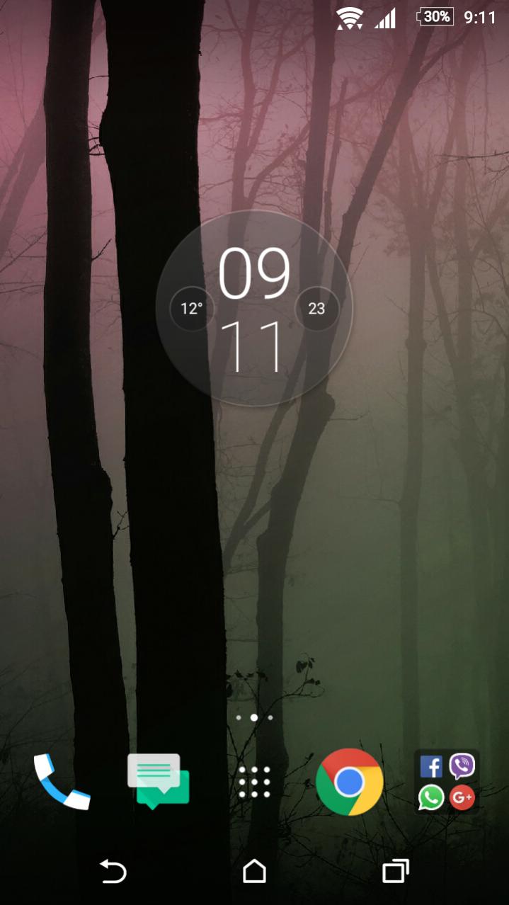 Moto G4 Plus Clock Widget