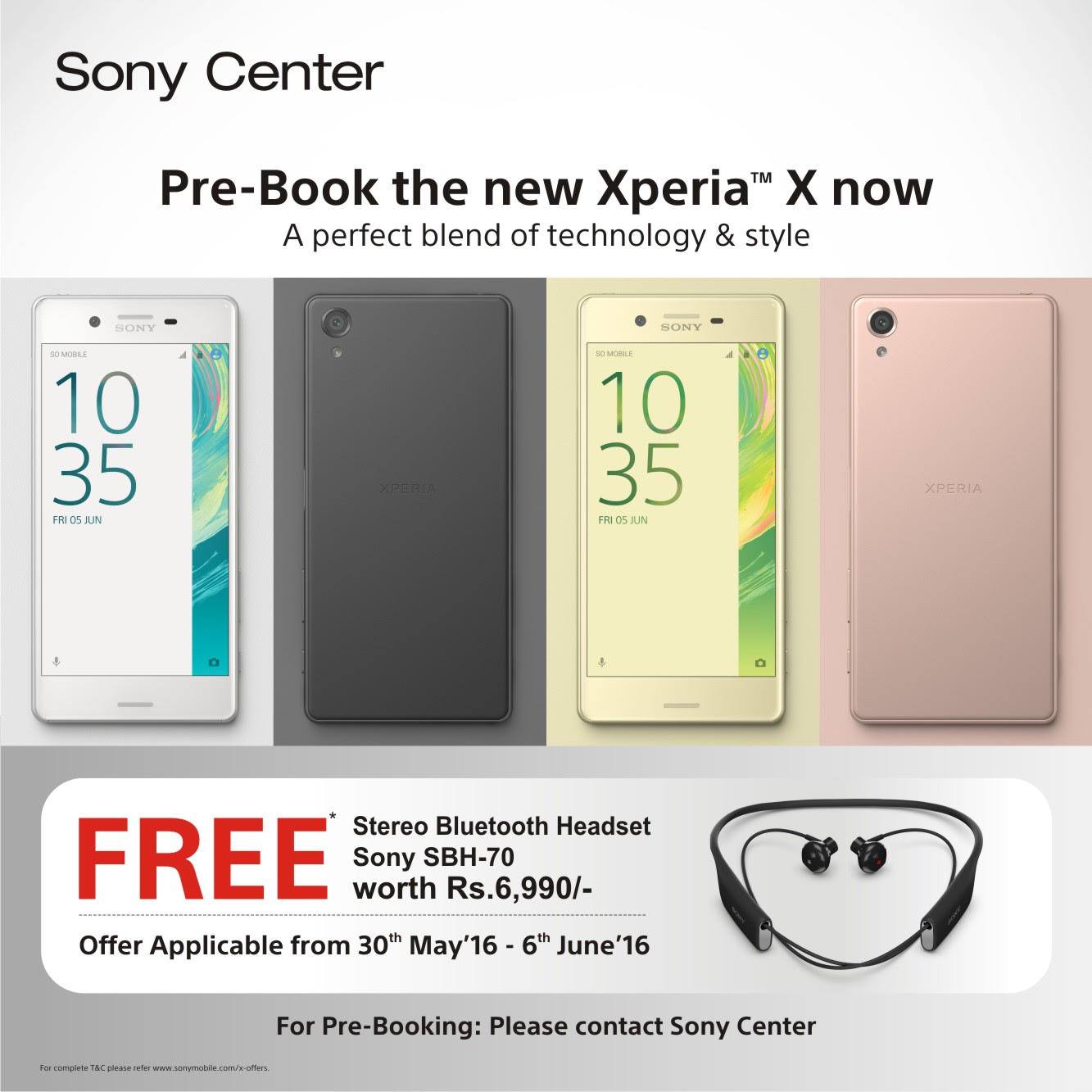 Pre-Book Xperia X in India