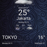 Sony stock weather widget in transparent mode ported